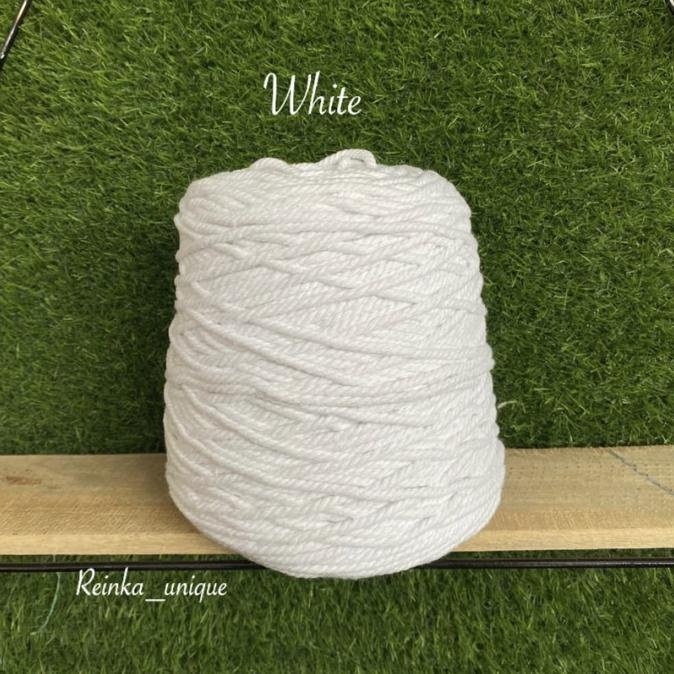 Jual Tali Macrame Benang Warna Putih Twist Ukuran Mm Kg Murah