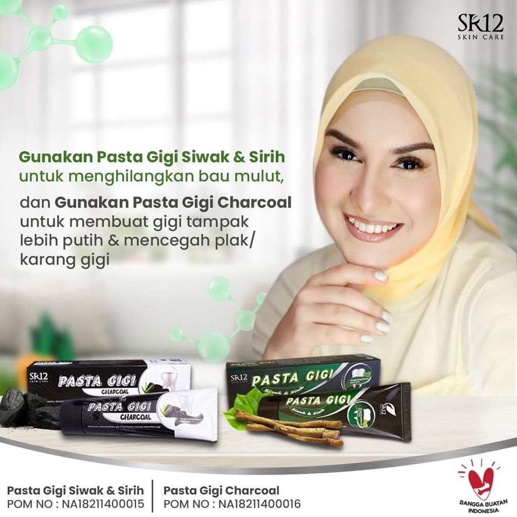 Jual Pasta Gigi Halal Sr Varian Charcoal Siwak Daun Sirih Pemutih