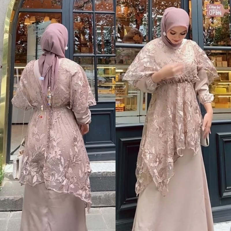 Jual New Salwaa Dress Outer Tulle Inner Silk Brukat Mewah Remaja