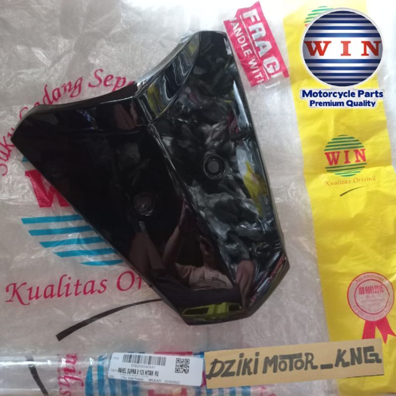 Jual Panel Tameng Plat Nomor Depan Honda Supra X Hitam Merek Win