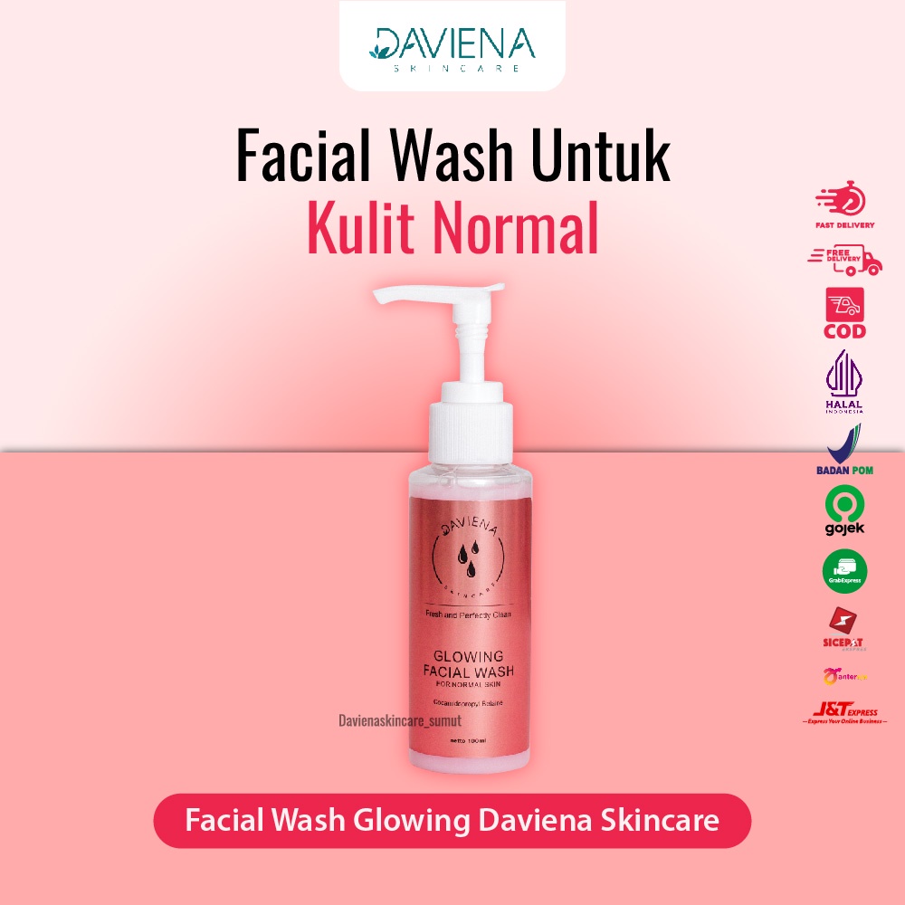 Jual Daviena Skincare Facial Wash Glowing Series Shopee Indonesia