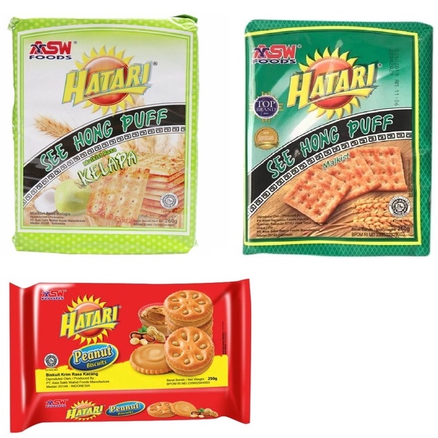 Jual Hatari Biskuit Peanut See Hong Puff Malkist See Hong Puff Kelapa