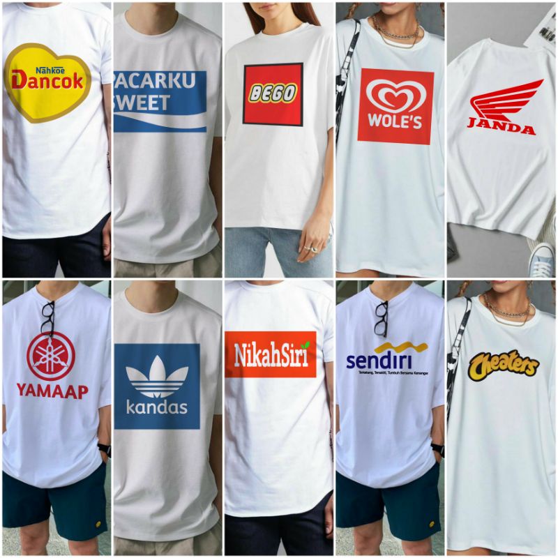 Jual Bayar Ditempat COD Kaos Distro Meme Logo Lucu Viral Shopee