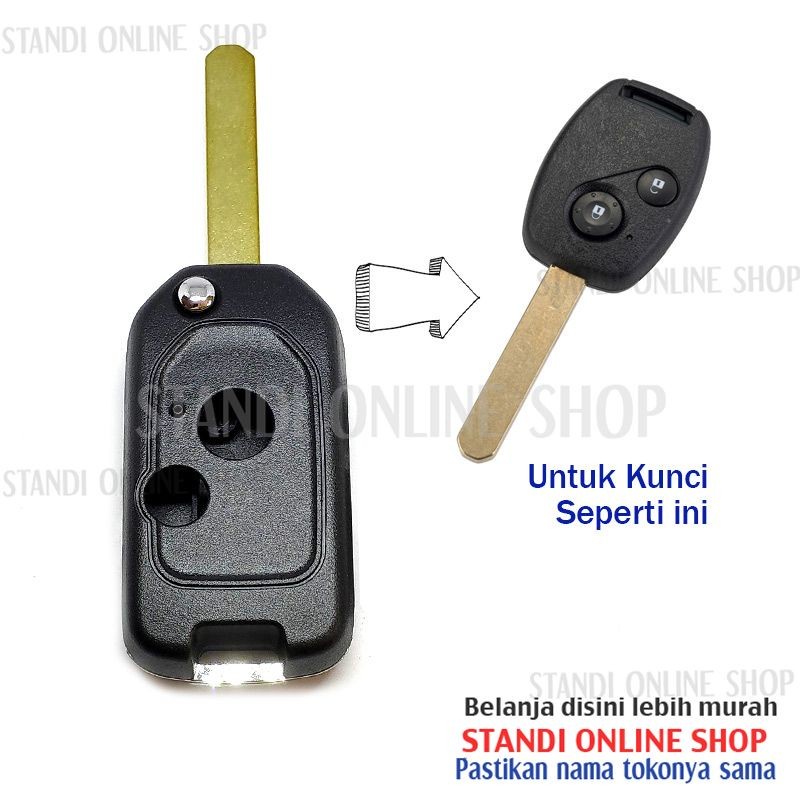 Jual Casing Kunci Lipat Flip Key Honda Mobilio Brio Crv Jazz Civic