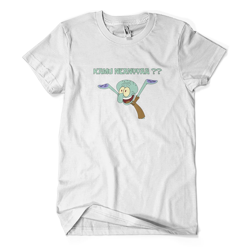 Jual Kaos Distro Premium Squidward Kamu Neanyyaa Baju Spongebob Humor