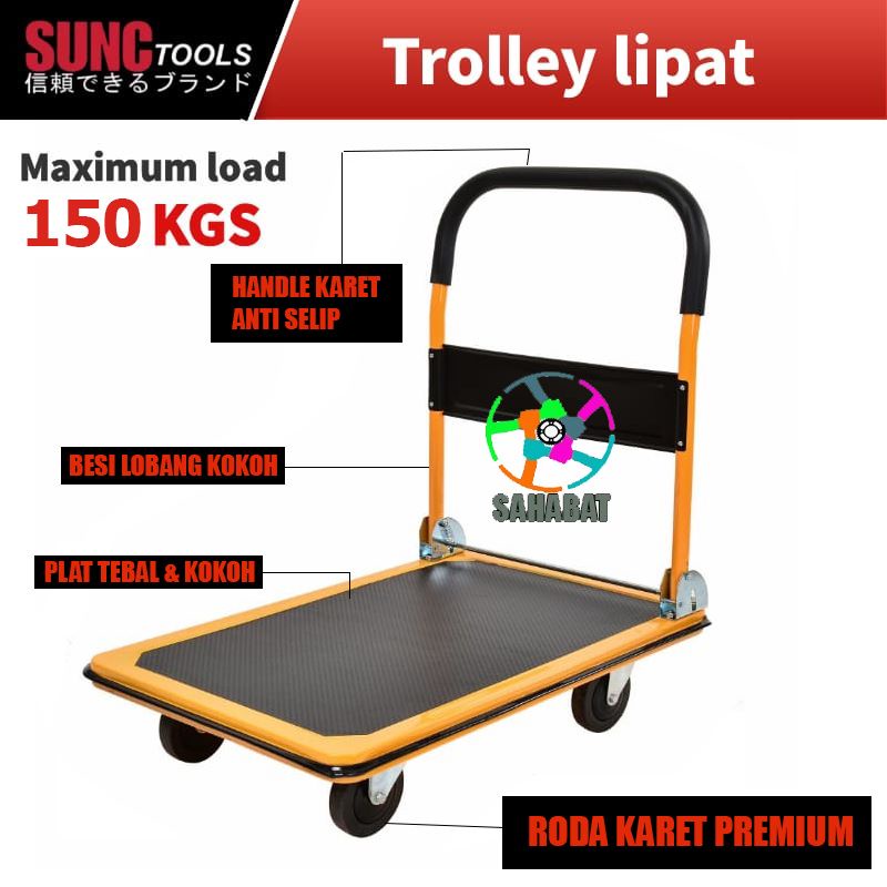 Jual Sunc Troli Barang Lipat Hand Truck Model Besi Kg Shopee