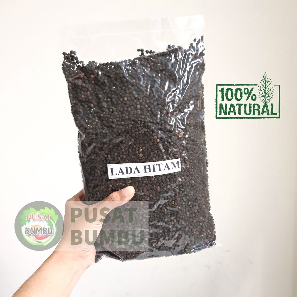 Jual Lada Hitam Butir 1Kg Merica Hitam Black Pepper Bumbu Rempah