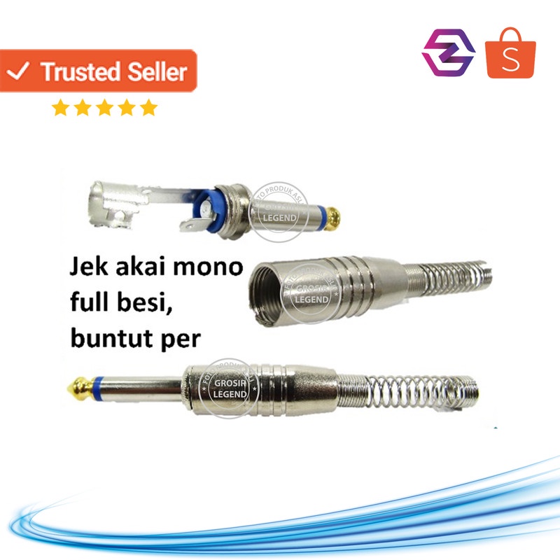 Jual Jack Jak Jek Akai Akay Mic Male Mono Buntut Per Full Besi Shopee