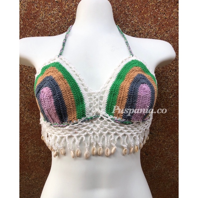 Jual Bra Rajut Kerang Bra Bh Rajut Bali Bikini Crochet Shopee