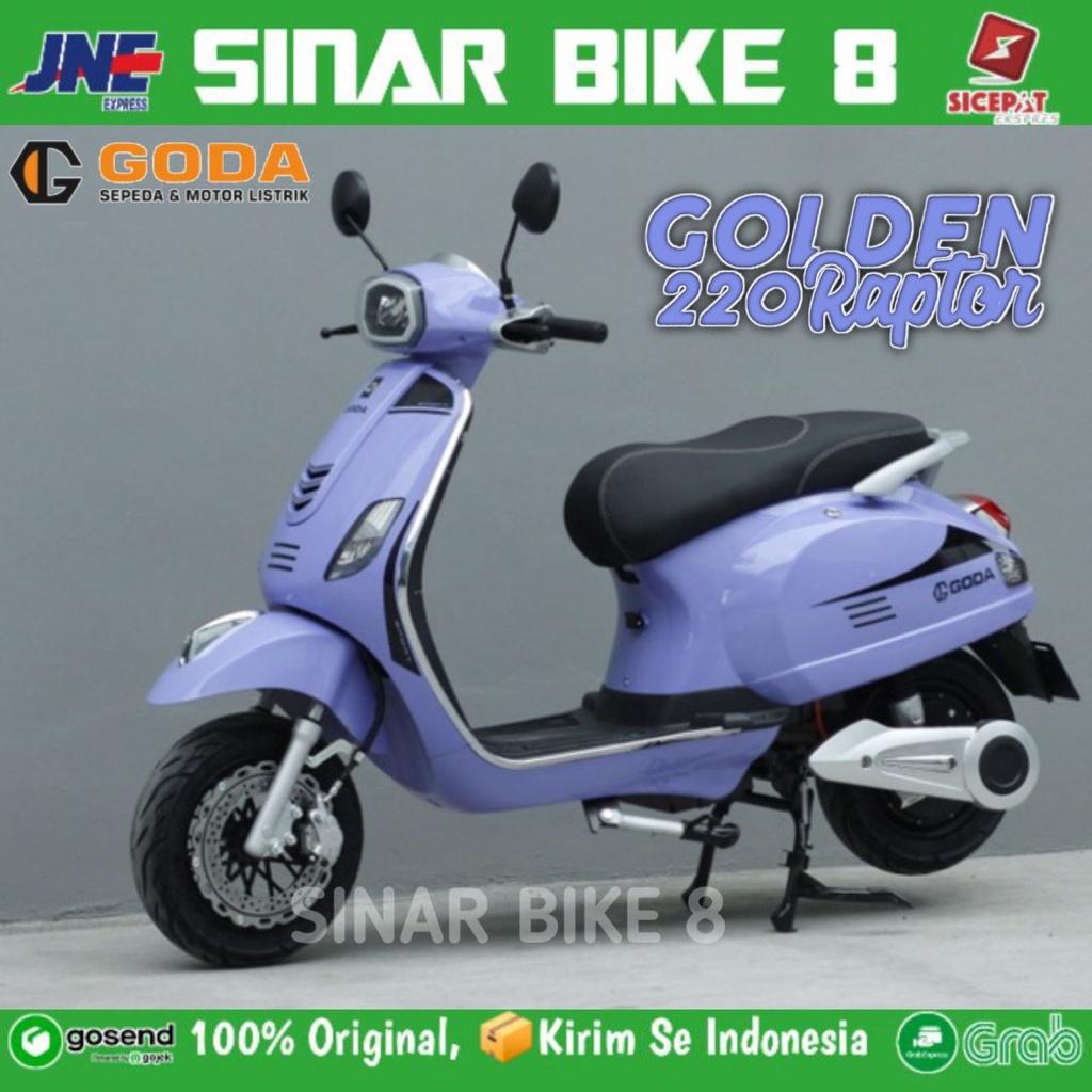 Jual Sepeda Motor Listrik Electric E Bike GODA 220 GOLDEN RAPTOR