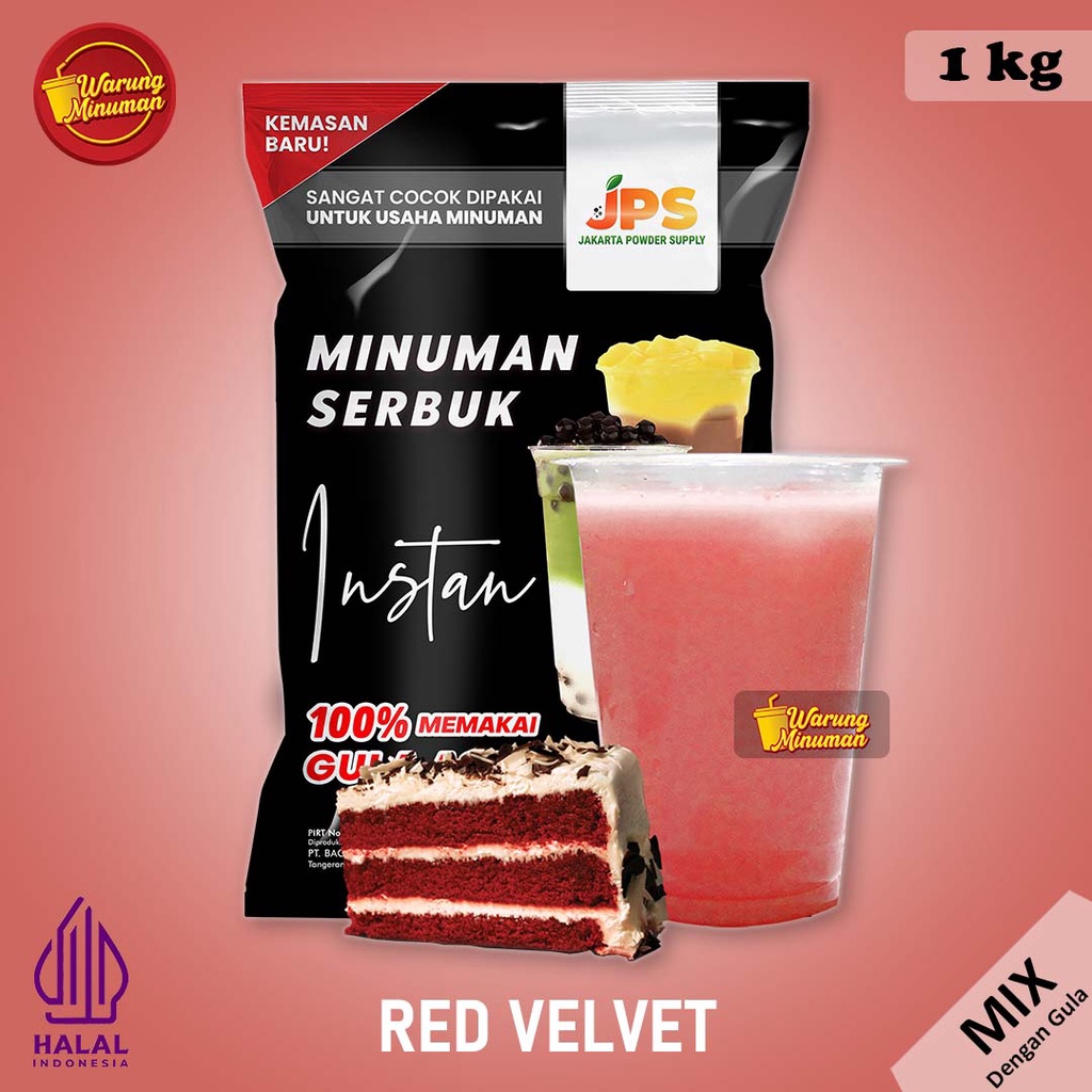 Jual JPS MIX Red Velvet 1 Kg Bubuk Minuman Tercampur Gula Powder