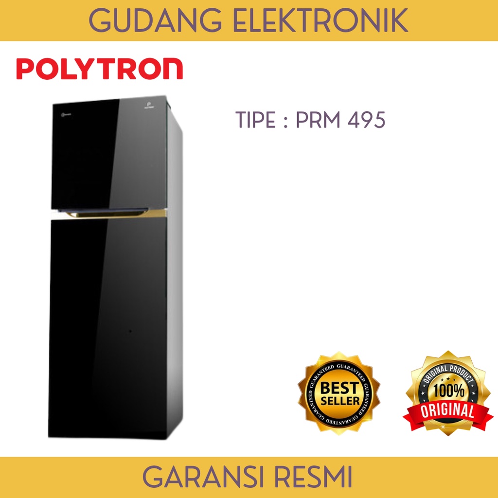 Jual KULKAS POLYTRON 2 PINTU JUMBO PRM 495 INVERTER GRATIS ONGKIR