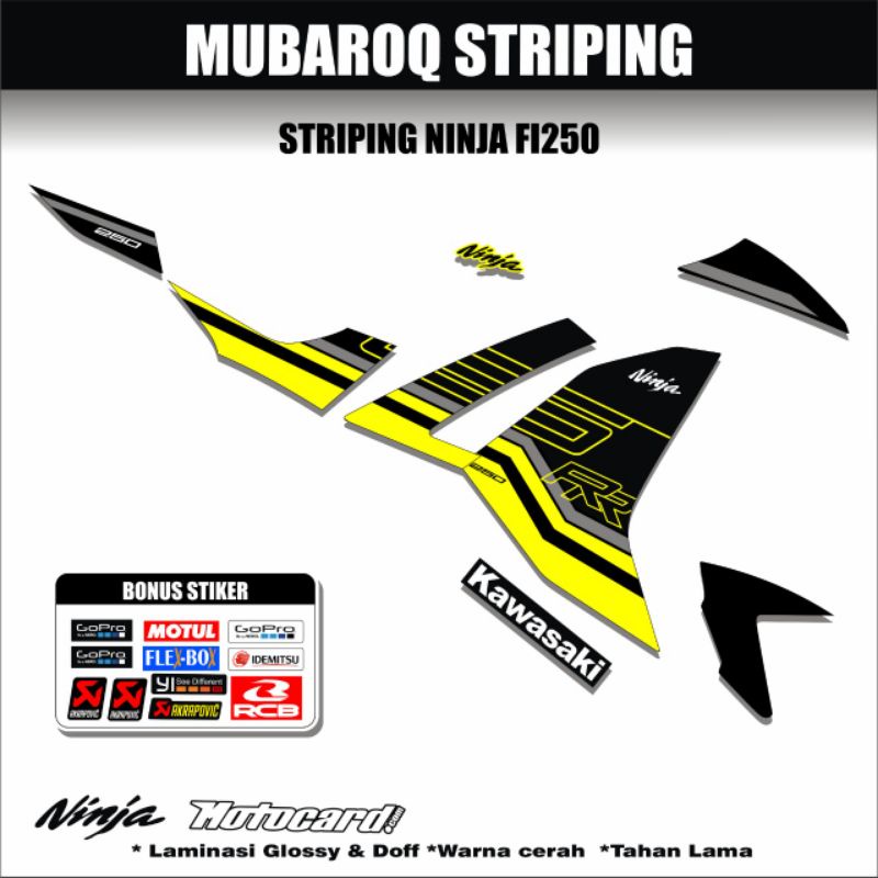 Jual STRIPING NINJA 250 FI OLD LIVERY ZX25RR DECAL STIKER LIS VARIASI