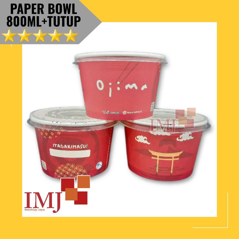 Jual Sablon Paper Bowl Ml Custom Full Color Cetak Paper Bowl Ml