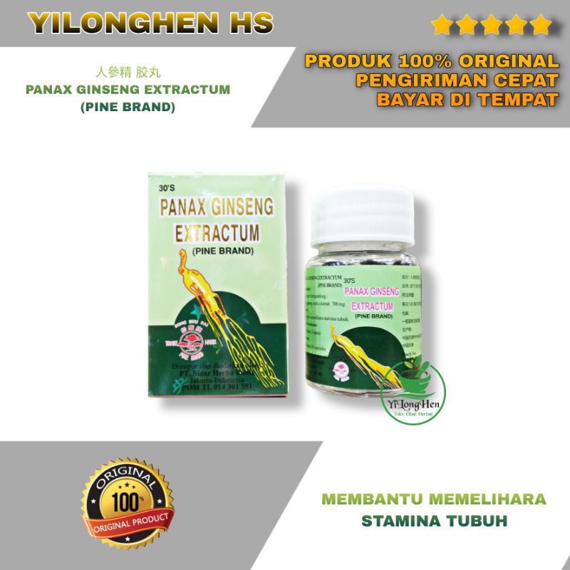 Jual Panax Ginseng Extractum Capsules Softgel Pine Brand Vitamin