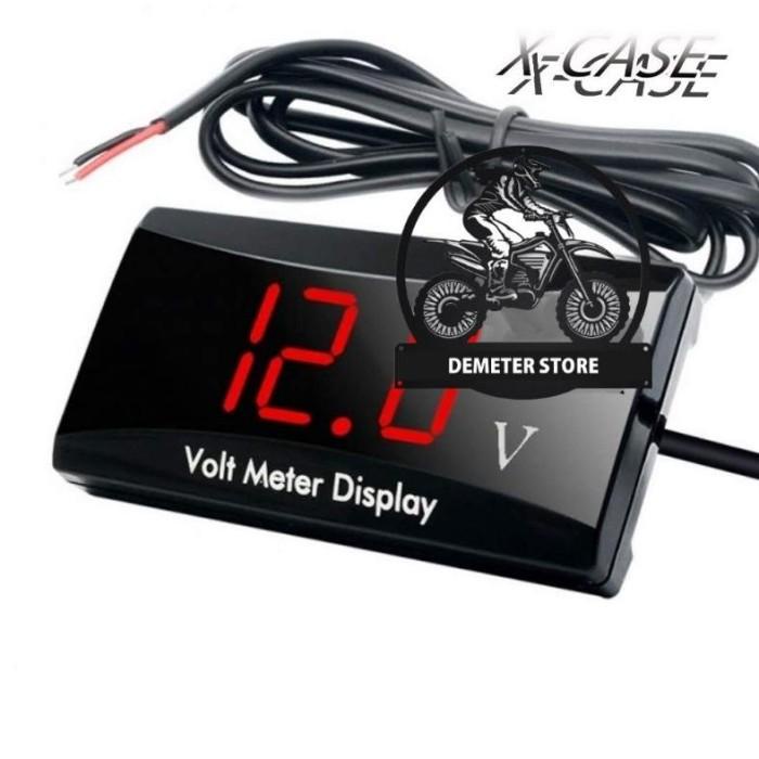 Jual Voltmeter Mini Pengukur Aki Motor Ukur Aki Digital Motor