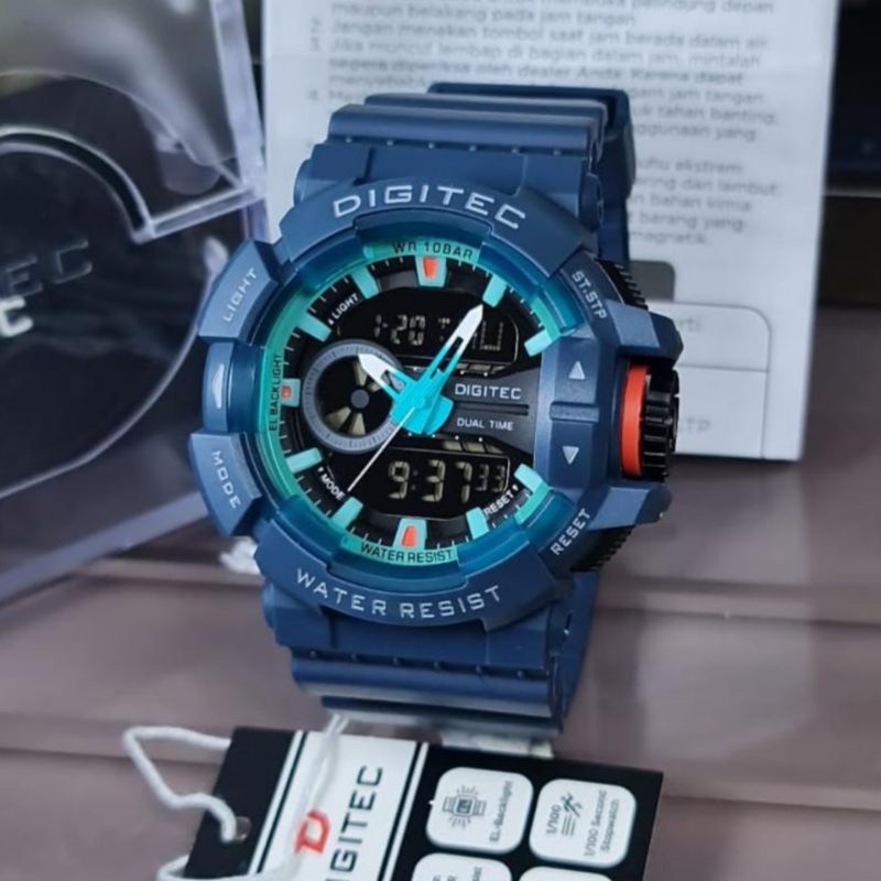 Jual JAM TANGAN PRIA DIGITEC 2080 DG 2080 DUAL TIME RUBBER ORIGINAL