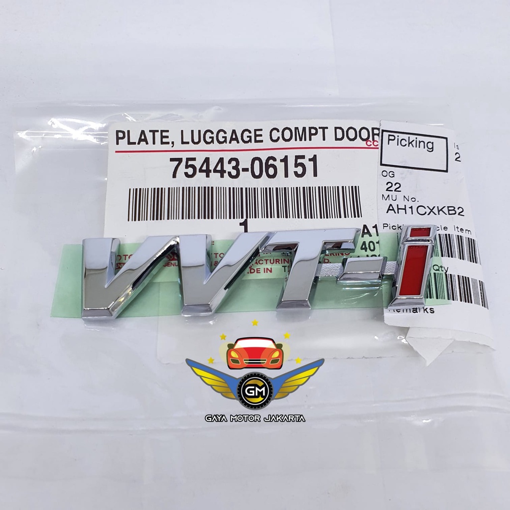 Jual Emblem Logo VVT I VVTi Toyota Avanza Altis Xenia Rush Vios 75443