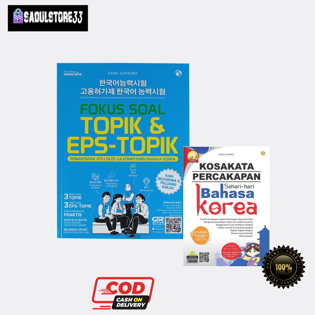 Jual Buku Bahasa Korea Fokus Soal Topik Eps Topik Kosakata