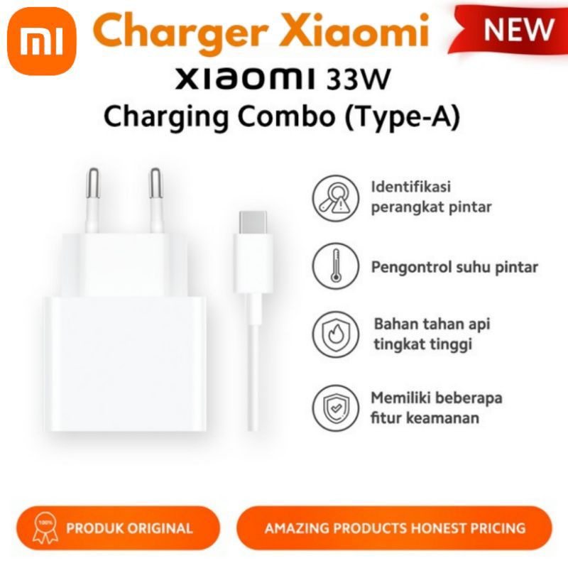 Jual Charger Xiaomi Watt Fast Charging Charger Type C Original