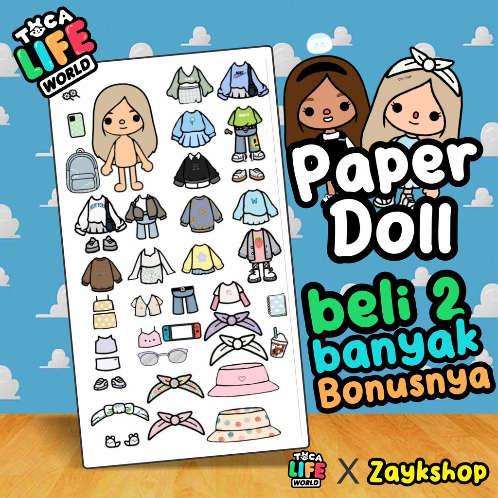 Jual MAINAN KERTAS TOCA BOCA BP BPAN PAPER DOLL VIRAL MAINAN EDUKASI