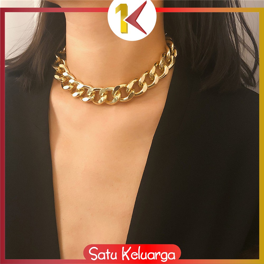 Jual Sk K Kalung Choker Retro Rantai Besar Wanita Pria Hip Hop