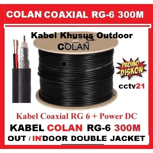 Jual Kabel Coaxial Spcial Outdoor Colan Rg Power Dc Doble Jacket