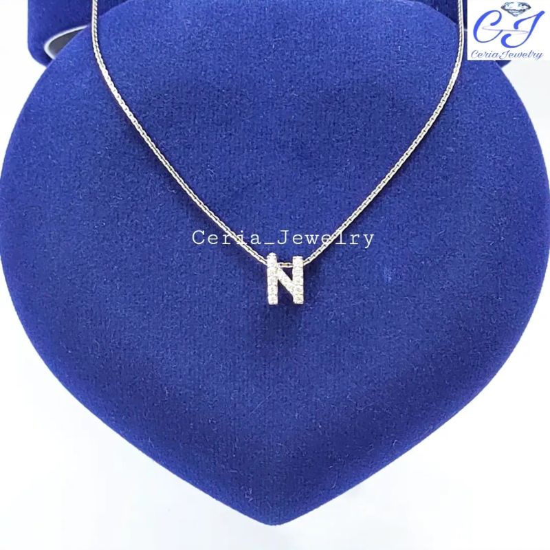 Jual Kalung Perak Wanita Silver Asli Lapis Emas Putih Model Italy