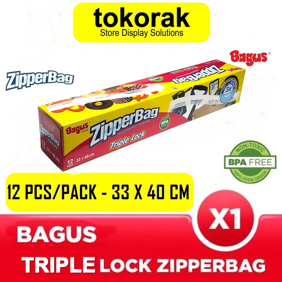 Jual Bagus Zipperbag Triple Lock S X Cm Ziplock Zipper Bag