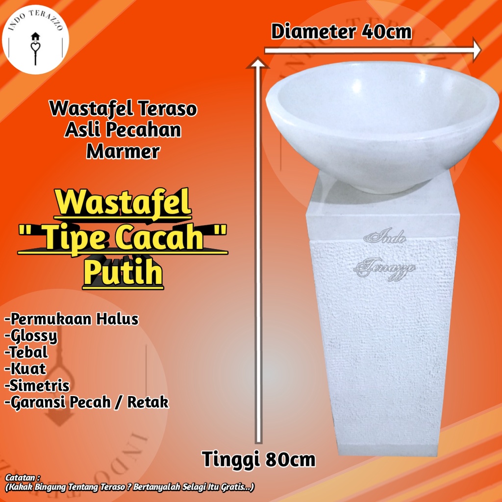 Jual INDO TERAZZO WASTAFEL KERAMIK TERASO MARMER UNIK TIPE CACAH T80