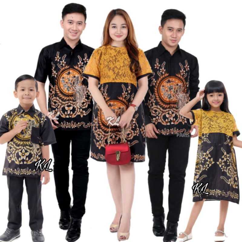 Jual BAJU BATIK COUPLE COUPEL DRESS BROKAT KEMEJA SARIMBIT PASANGAN