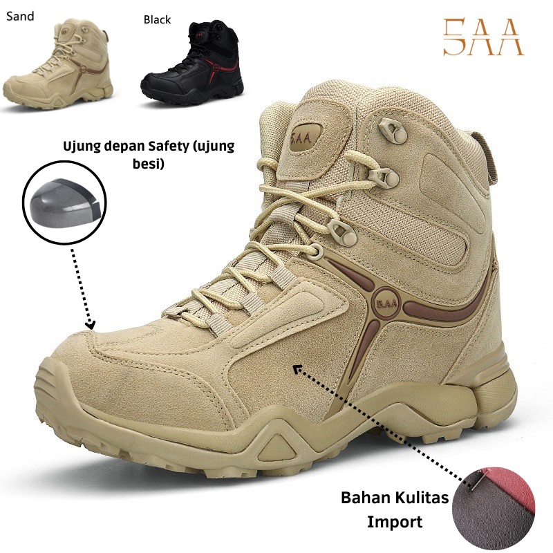 Jual Sepatu Safety Proyek Ujung Besi Septy Shoes Boot Septi Kerja