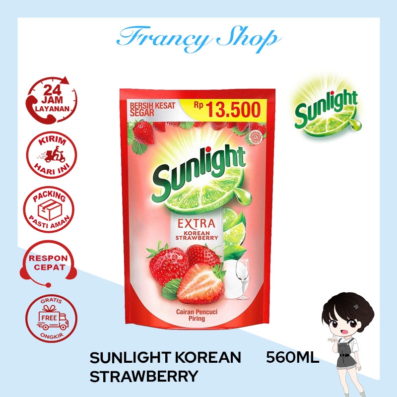 Jual Sabun Cuci Piring Sunlight Korean Strawberry Ml Shopee Indonesia