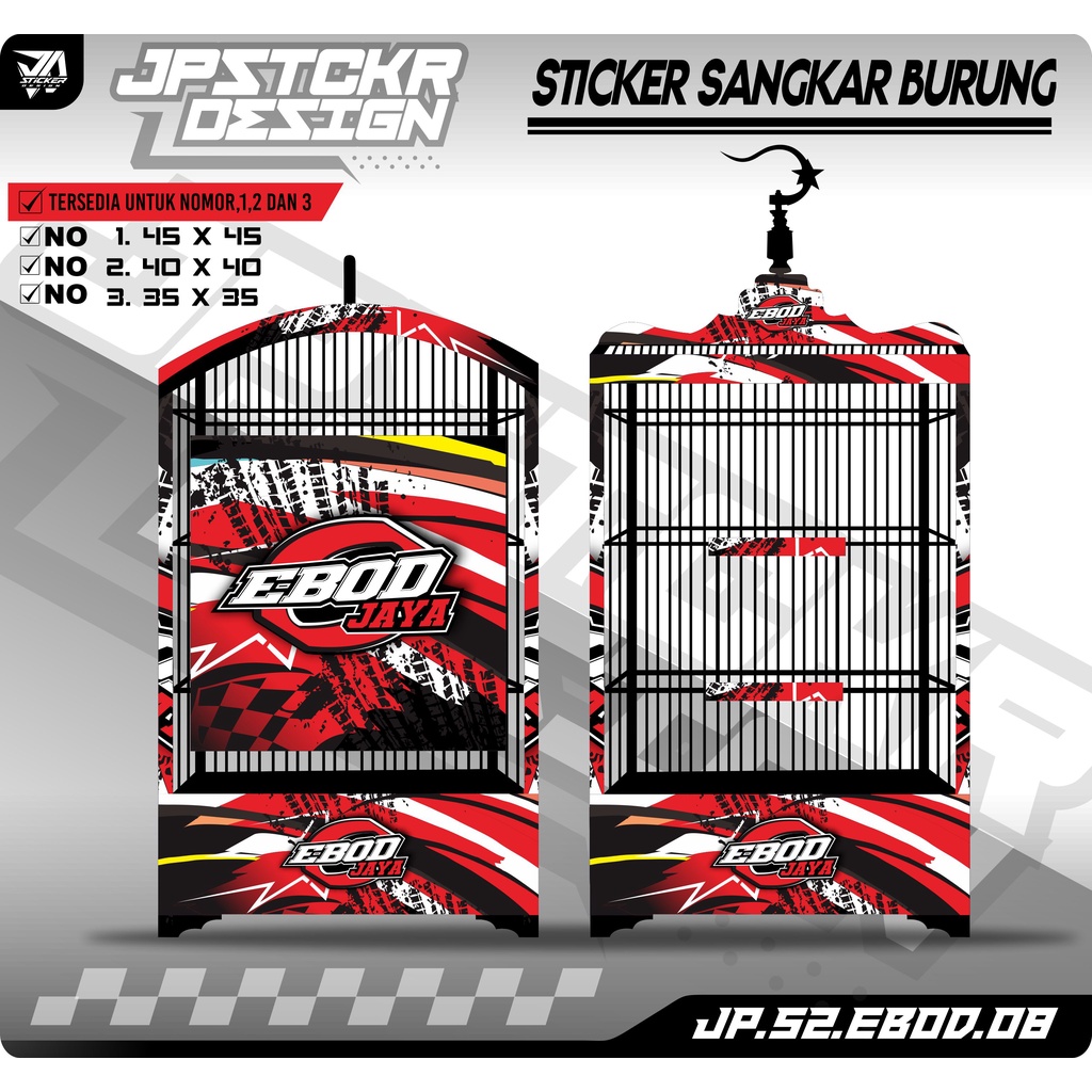 Jual Sticker Decal Sangkar Burung Kotak Stiker Dekal Kandang Burung