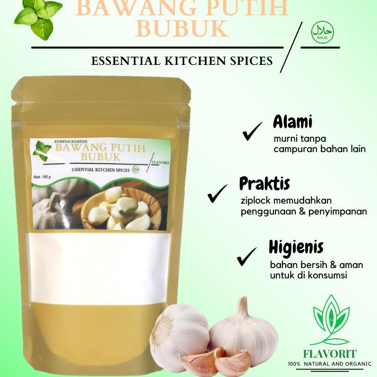 Jual Bumbu Dapur Rempah Bawang Putih Bubuk Halus Garlic Powder Bahan