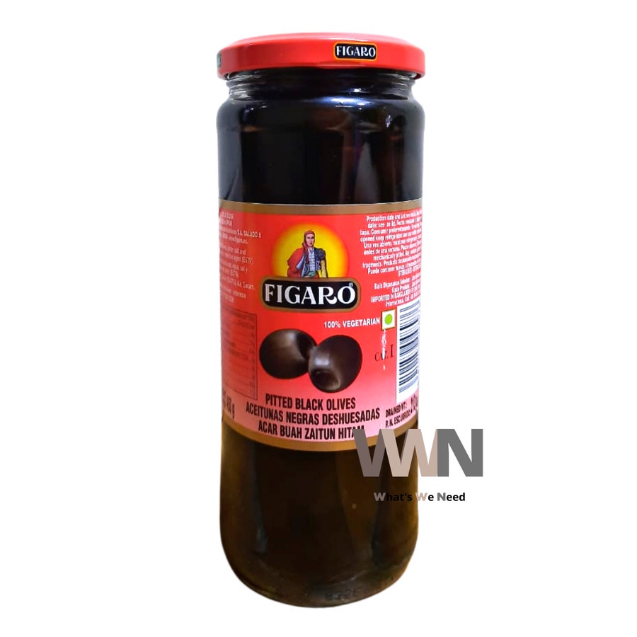 Jual Figaro Pitted Black Olives 450 Gr Acar Buah Zaitun Hitam