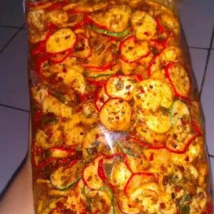 Jual SEBRING ISI 500 GRAM SEBLAK KERING KERUPUK BAWANG PEDAS DAN