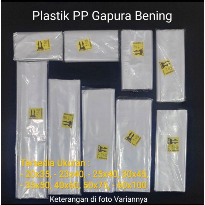 Jual Kantong Plastik Pp Bening Plastik Loundry Plastik Bening Uk