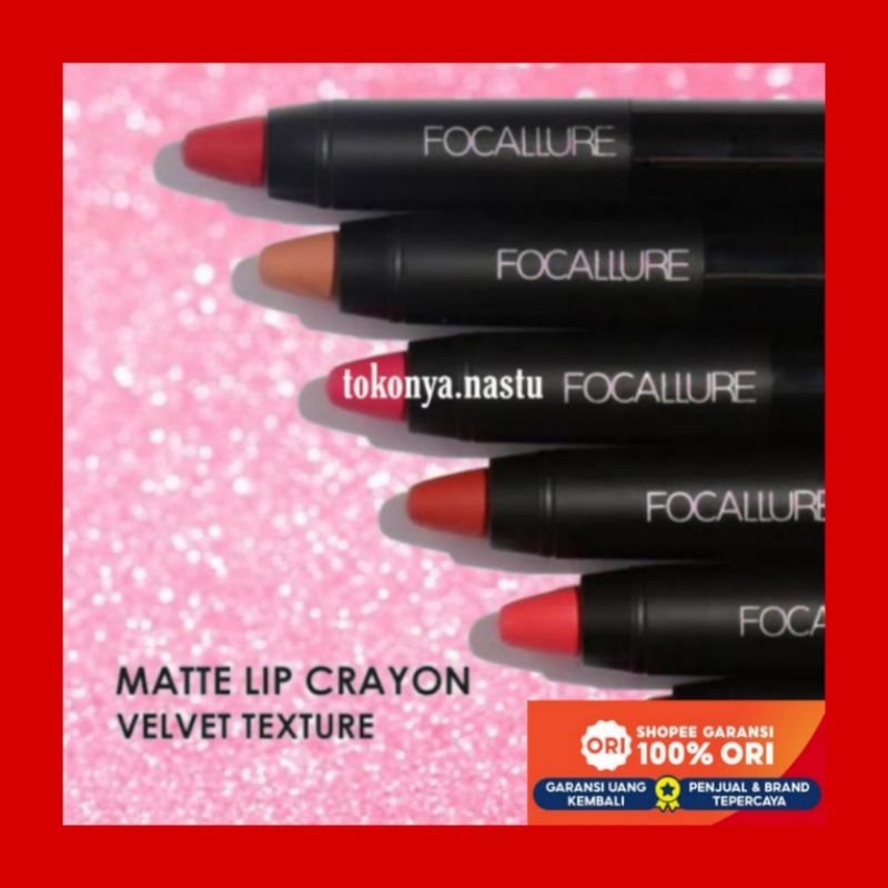 Jual READY ORI Focallure Lip Crayon Lipstick Matte Lipstik