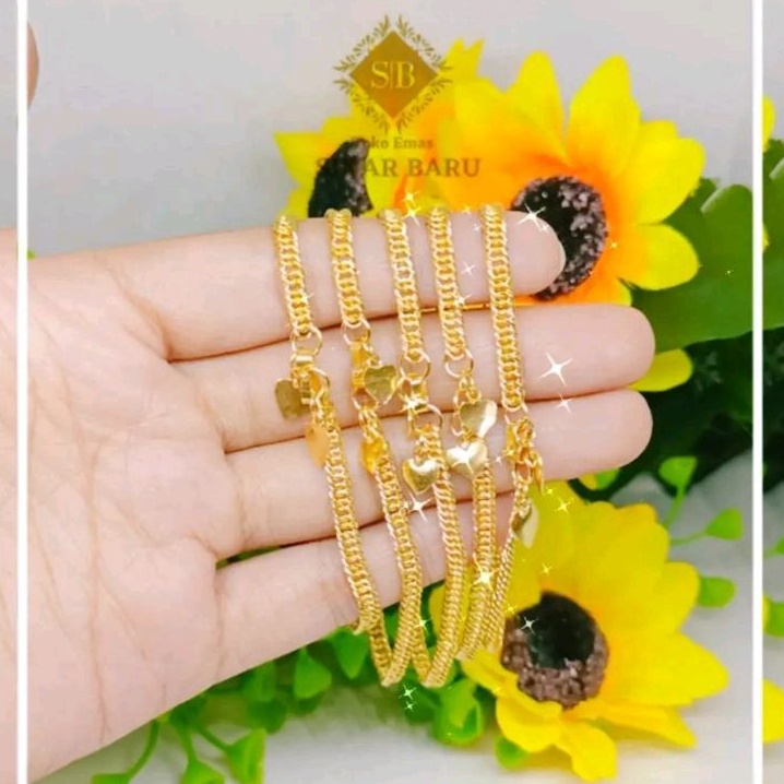 Jual Gelang Emas Muda Asli Karat Model Susun Sirih Shopee Indonesia