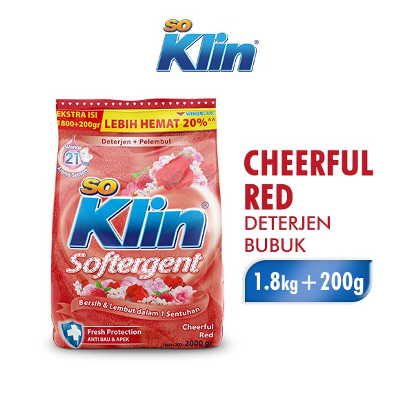 Jual Soklin Deterjen Bubuk Cheerful Red Kg Shopee Indonesia