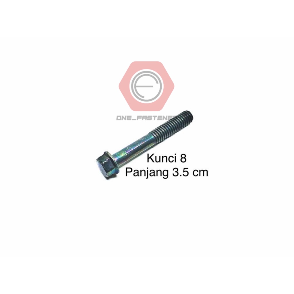 Jual Baut Flange Bolt M X Hijau Kunci Blok Mesin Cvt Mm Cm Ulir