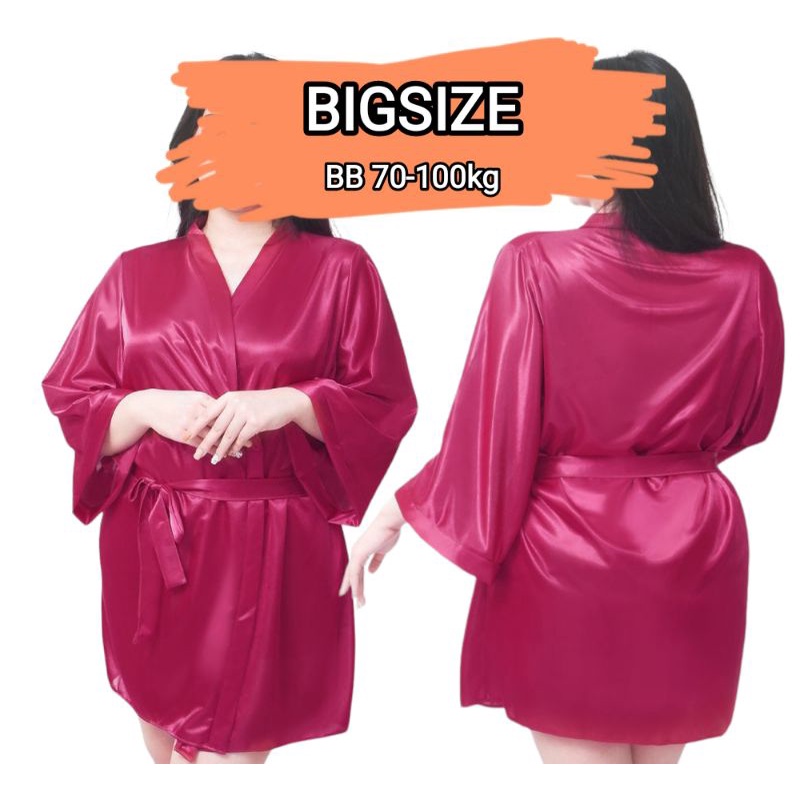 Jual Kimono Lingerie Bigsize Kimono Jumbo Premium Bahan Adem