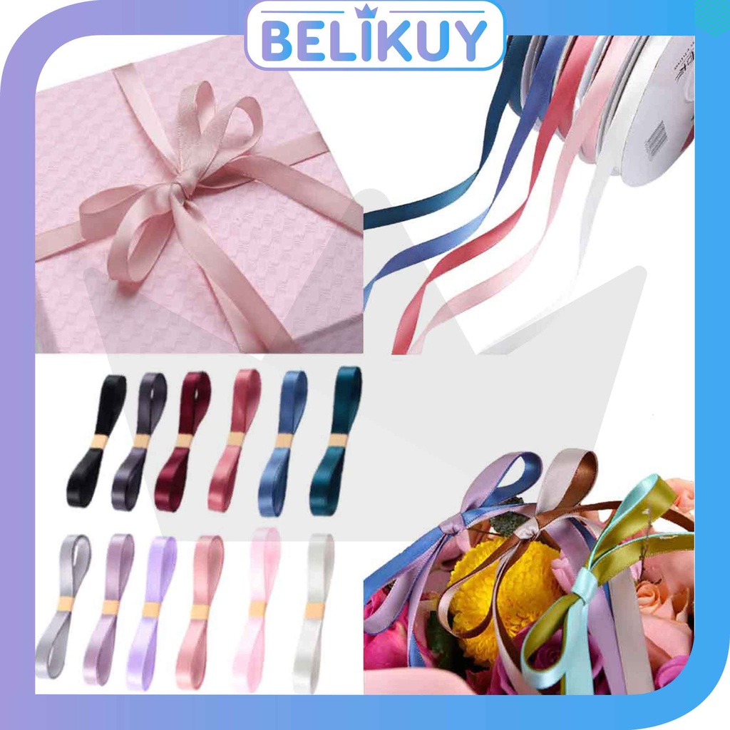 Jual Belikuy COD Pita Satin Kecil Lebar 1 Cm Pita Kado Gift Bouquet