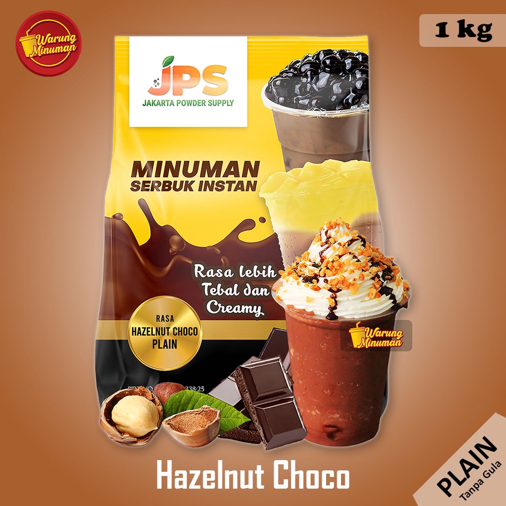 Jual Jps Plain Choco Hazelnut Kg Cokelat Bubuk Minuman Tanpa Gula