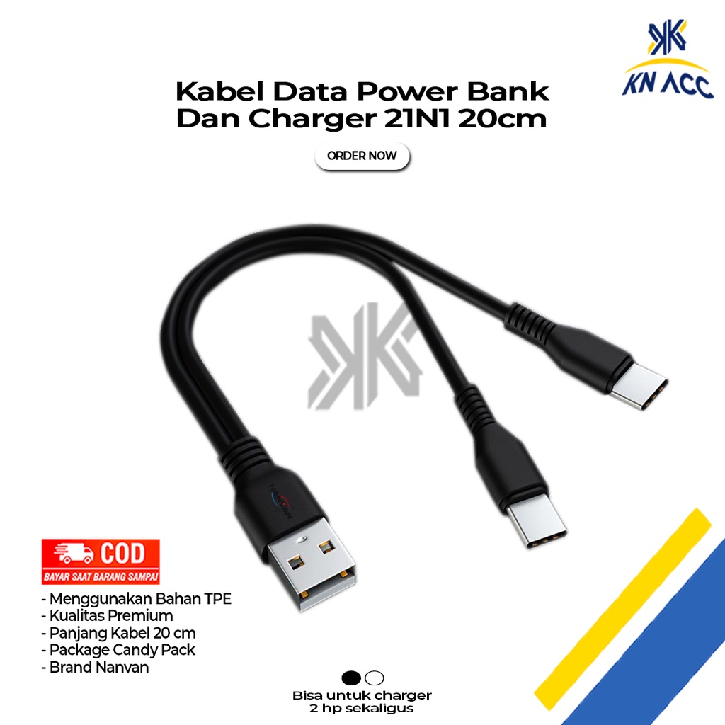 Jual Kn Acc Kabel Charger Nanvan Power Bank Cm In Nvn Kd