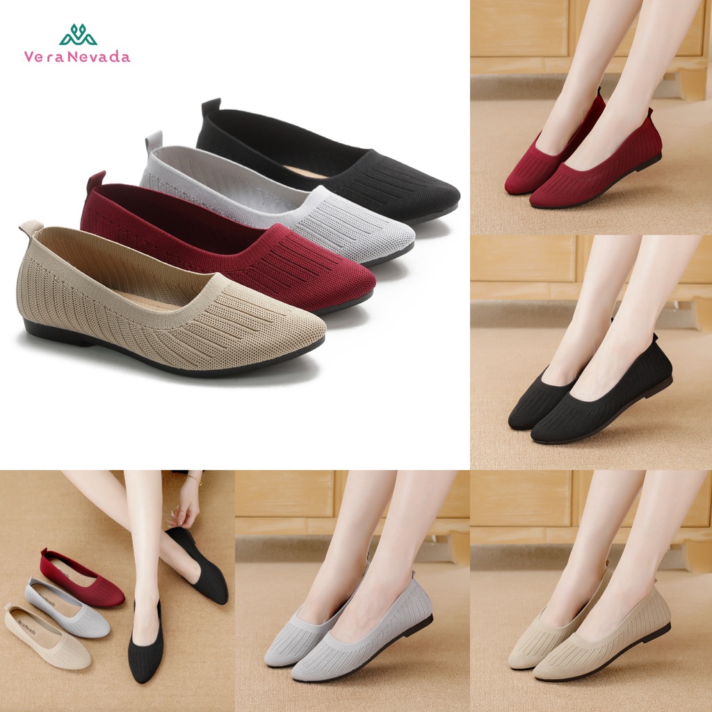 Jual Vera Nevada Sepatu Flat Slip On Wanita Shoes A03 Shopee Indonesia