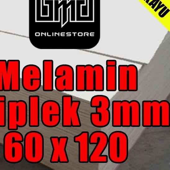 Jual Melamin Putih Glossy Ukuran 60x120 Cm Papan Kayu Triplek 3mm