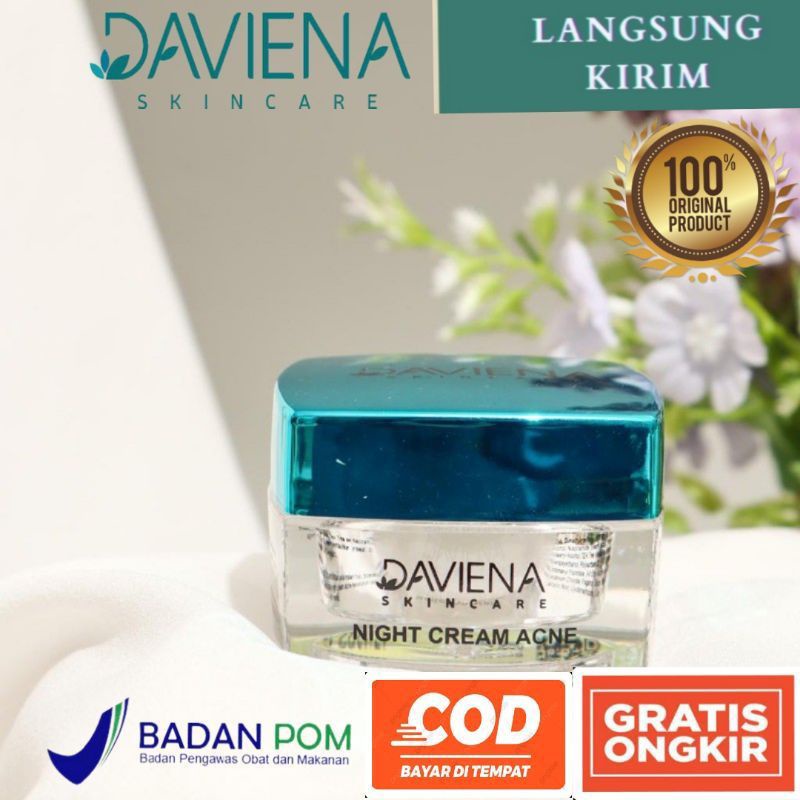 Jual Night Cream Acne Series Daviena Skincare Agen Resmi Shopee