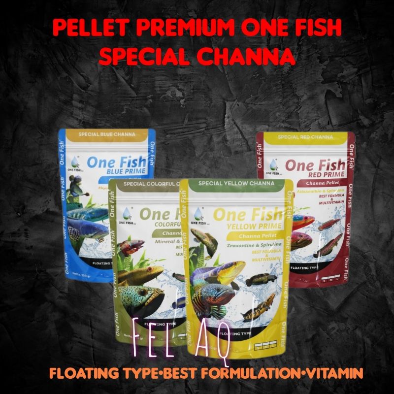 Jual Pellet Channa Premium One Fish Pakan Ikan Chana Louhan Predator